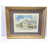 VINTAGE BROWN PARKER AUTO FORD AD 18x23in