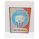 TOPPERS MILKSHAKES SIGN 10x14in
