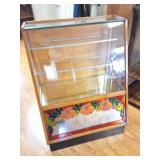 LEADED GLASS DISPLAY CASE- VERY NICE-