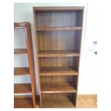 WOODEN BOOK CASE- SHELF- APPROXIMATELY 6 FOOT