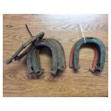 PLAYING HORSESHOES- 3 SETS- VINTAGE