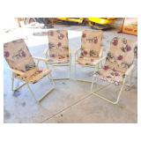 4 MATCHING FOLDING LAWN CHAIRS