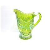 CARNIVAL GLASS PITCHER- APPROXIMATELY 9 INCHES