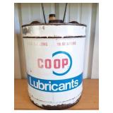 CO-OP LUBRICANTS-5 GALLON VINTAGE CAN