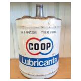 CO-OP LUBRICANTS- 5 GALLON VINTAGE CAN