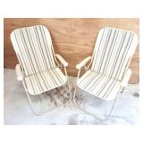2- MATCHING FOLDING LAWN CHAIRS