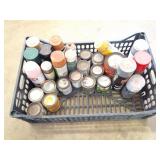 RATTLE CAN PAINT AND ASSORTED PAINT CANS