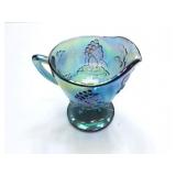 CARNIVAL GLASS SERVER- APPROXIMATELY 4 INCHES