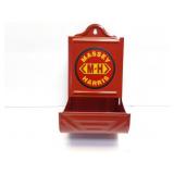 MASSEY HARRIS-METAL MATCHBOX HOLDER