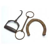 ALL STEEL HAY HOOK - HORSE SHOE AND BIT