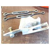 2- TURN BUCKLES AND LAWN MOWER HITCH