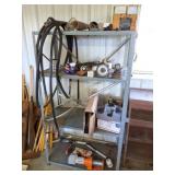 METAL SHELF AND ALL CONTENTS