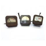 3 VINTAGE GAUGES