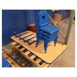 CHILDS TABLE AND 4 CHAIRS