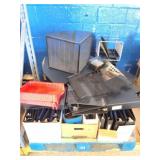 OFFICE SUPPLIES LOT- 3 RING BINDERS- ORGANIZERS