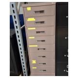 UPRIGHT METAL  CABINET WITH DRAWERS