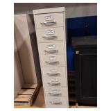 UPRIGHT METAL CABINET WITH DRAWERS