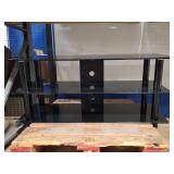 GLASS- TV AND ELECTRONICS STAND