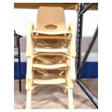 4 TAN CHILDS CHAIRS