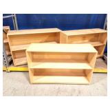 3 CHILDS WOODEN BOOK CASES
