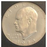 1974 Eisenhower Proof Silver Dollar