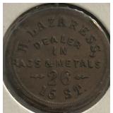 H. Lazaress Dealer Civil War Token