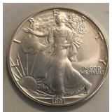 1991 American Silver Eagle Dollar
