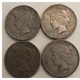 (4) Peace Dollars