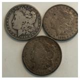 (3) Morgan Dollars