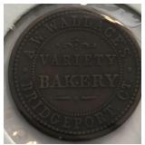 Wallace Variety Bakery Civil War Token