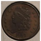 1833 Turban Head Half Cent