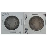 1905-S & 1906-P Barber Halves