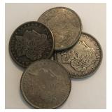 (4) 1921 Morgan Dollars