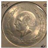 1953 Mexico 5 Peso Silver Round