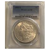 1885-S AU 58 Morgan Dollar