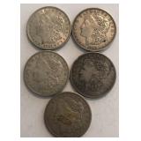 (5) 1921 Morgan Dollars