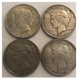 (4) Peace Dollars