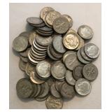 Bag with (100) Silver Roosevelt Dimes