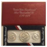 1976 UNC Silver 3 Coin Set