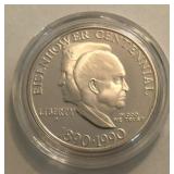 1990 Eisenhower Proof Silver Dollar