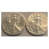 (2) 2016 American Silver Eagle Dollars