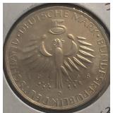 1968 German Silver 5 Mark
