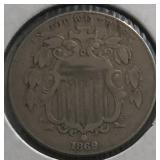 1869 Shield Nickel