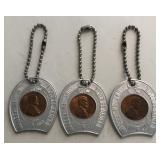 (3) 1964-1965 Worldï¿½s Fair Good Luck Tokens