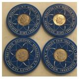 (4) New York Worldï¿½s Fair Irradiated Dimes