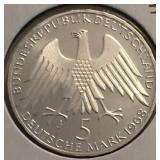 1968 German Silver 5 Mark