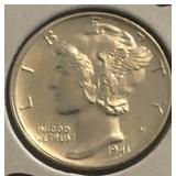 1941 Rare Proof Mercury Dime