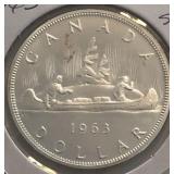 1963 Canadian Silver Dollar