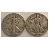 1940-S & 1942-S Walking Liberty Halves