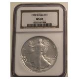 1990 American Silver Eagle ï¿½ MS69